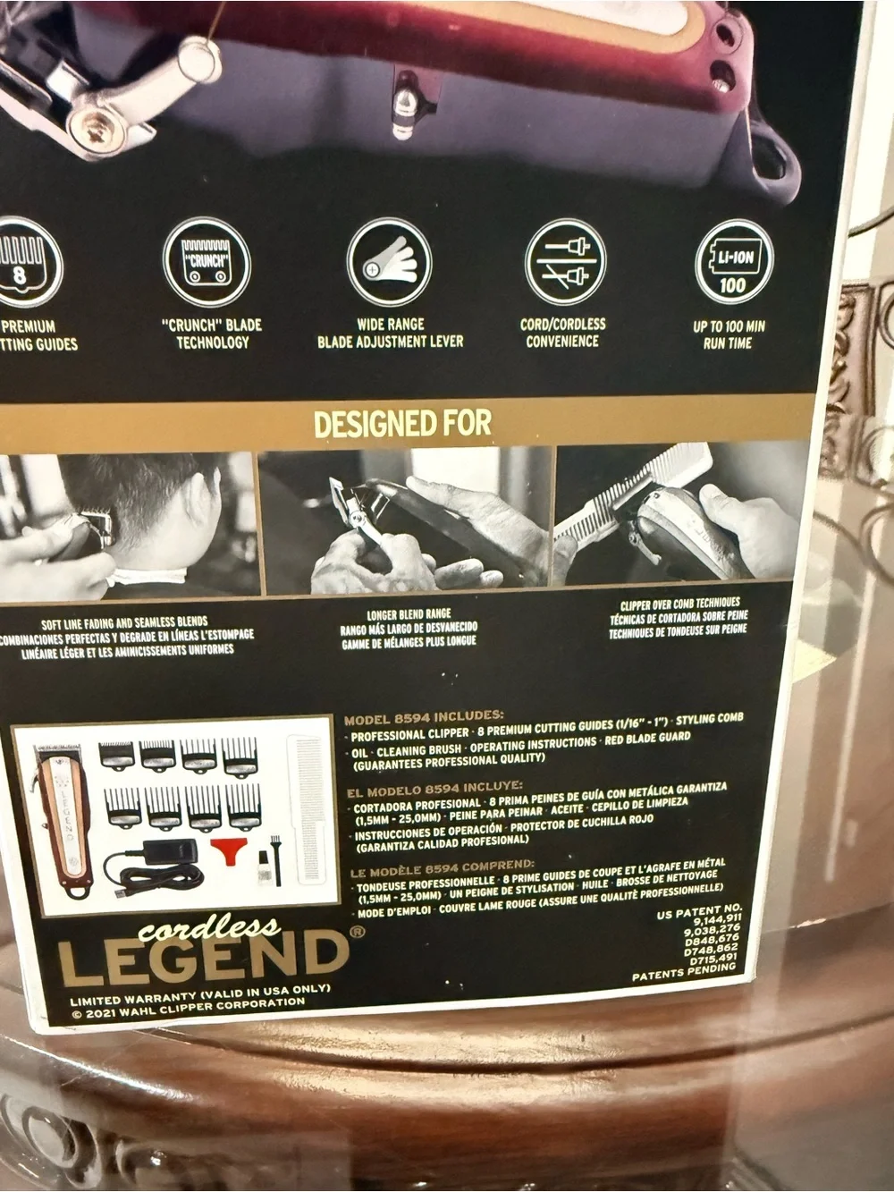 Wahl NIB Legend Cordless Clipper in Burgundy and Gold